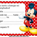 tarjetas de cumpleaños de mickey mouse 3 - te invito a festejar mi cumpleaños